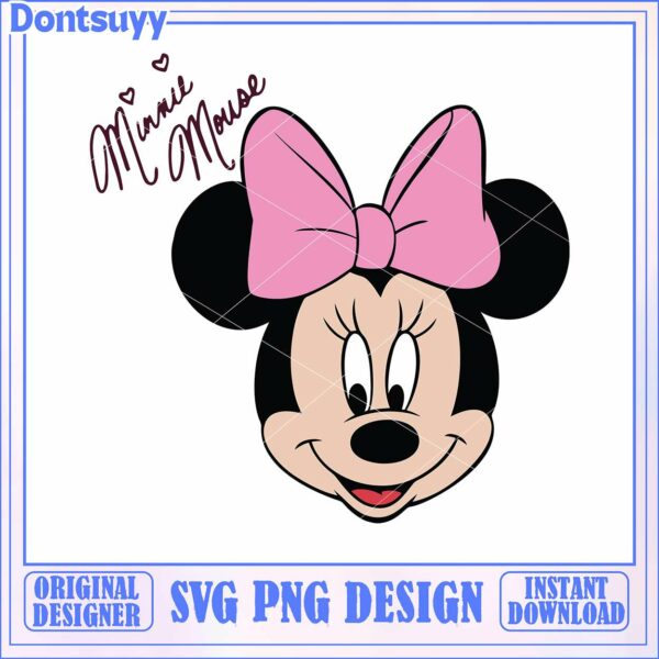 Minnie Mouse PNG design for crafting, instant download option available