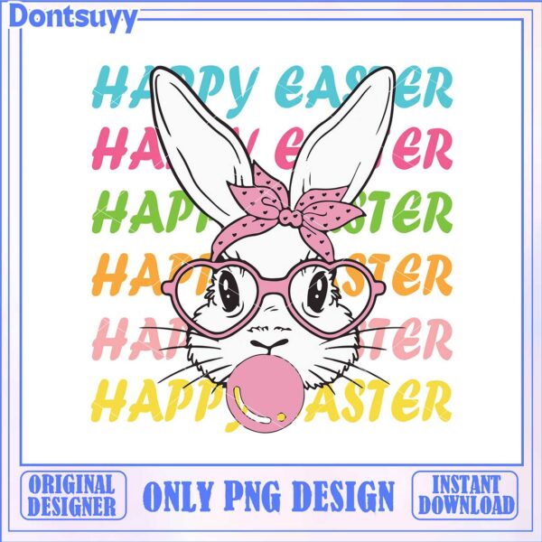 Happy Easter Bunny PNG Design for Fun Holiday Celebrations