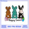 Happy Easter 2024 PNG Design with Bunny Glasses and Bow