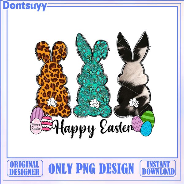 Happy Easter Bunny PNG Clipart – Instant Download for Crafts