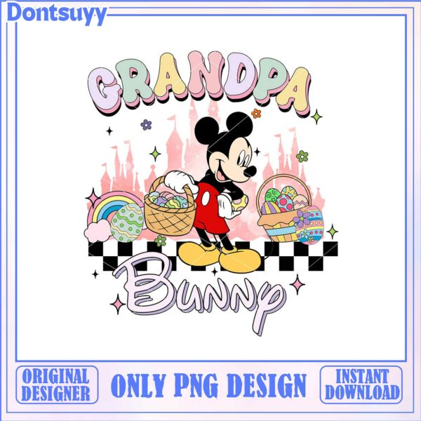 Grandpa Bunny PNG Design – Fun Easter Graphic Download