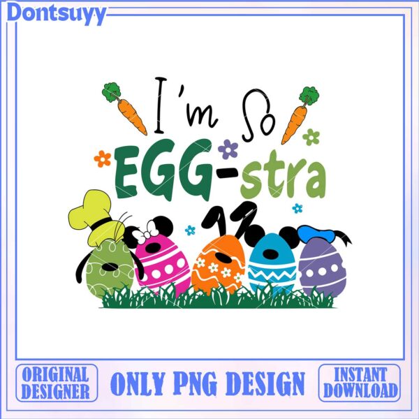 Funny I’m So Egg-stra PNG Design for Easter Celebrations