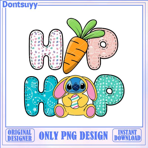 Fun Hip Hop Bunny PNG Design for Easter – Instant Download