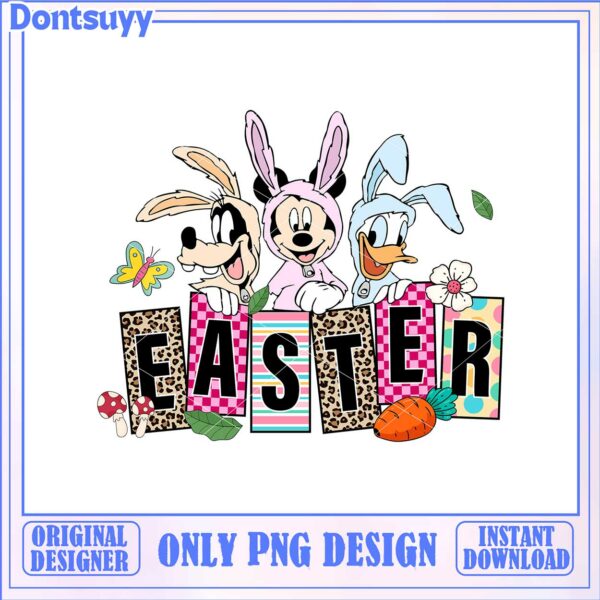 Fun Easter PNG Design with Cute Cartoon Characters Download