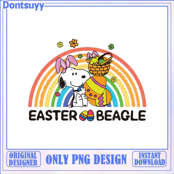 Fun Easter Beagle PNG Design for Spring Celebrations
