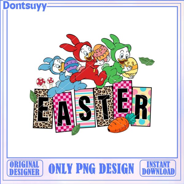 Easter Bunny Fun PNG Design  Colorful Holiday Instant Download