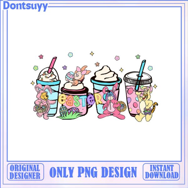 Easter Bunny Drink PNG Design for Spring Celebrations