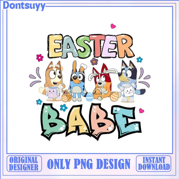 Easter Babe PNG Design – Cute Animals for Spring Celebrations