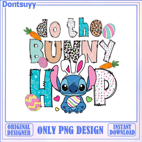 Do the Bunny Hop PNG Design – Cute Easter Instant Download