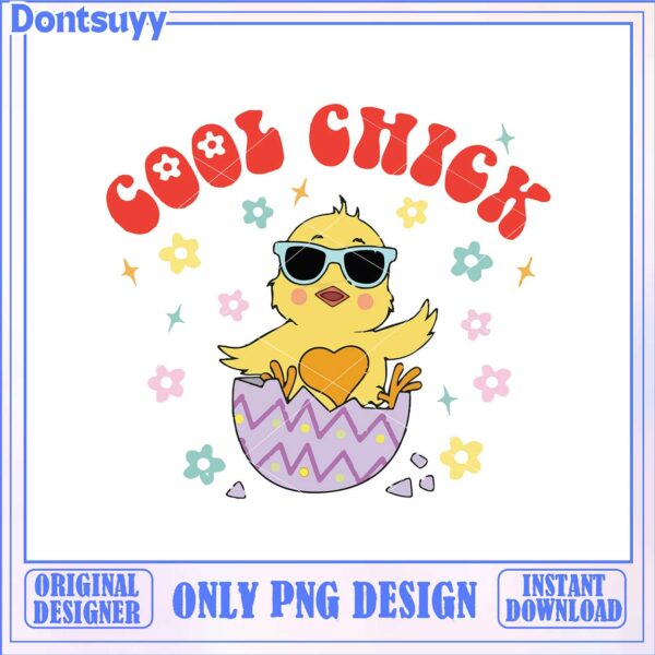 Cool Chick PNG Design for Fun Easter Crafts and Projects