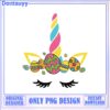 Colorful Unicorn and Easter Eggs PNG Design for Instant Download