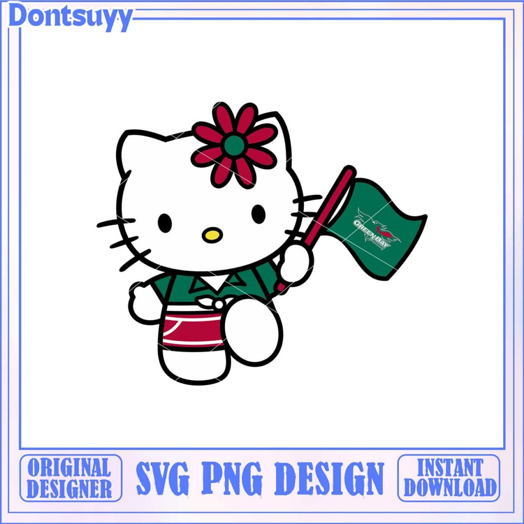 Hello Kitty Flag Design SVG File for Instant Download 2023 - High ...