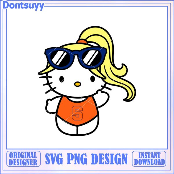 Cute Hello Kitty SVG Design with Sunglasses and Sportswear