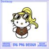 Cute Hello Kitty SVG Design with Sunglasses and Sports Outfit