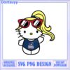 Cute Hello Kitty SVG Design with Sunglasses and Ponytail Style