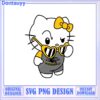 Cute Hello Kitty SVG Design with Sunglasses and Ponytail Art