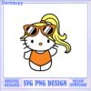 Cute Hello Kitty SVG Design with Sunglasses and Jersey Look
