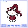 Cute Hello Kitty SVG Design with Sunglasses and Long Hair