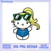 Cute Hello Kitty SVG Design with Sunglasses and Jersey Look