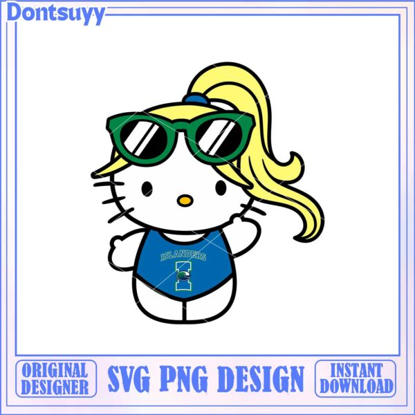 Cute Hello Kitty SVG Design with Sunglasses and Long Hair