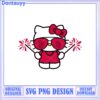 Cute Hello Kitty SVG Design with Sunglasses and Cheer Outfit