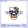 Cute Hello Kitty SVG Design with Sunglasses and Blonde Hair