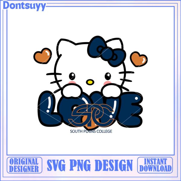 Cute Hello Kitty SVG Design with Love Theme for Download