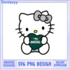 Cute Hello Kitty SVG Design with Hoodie and Drink Downloadable Art