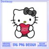 Cute Hello Kitty SVG Design with Green Hoodie and Drink Download