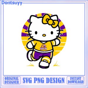 Cute Hello Kitty SVG Design for Tennessee Tech Fans Download