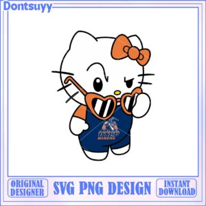 Cute Hello Kitty SVG Design for UTEP Miners Fans Download