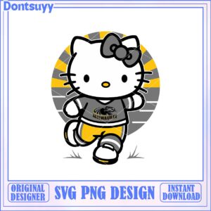 Cute Hello Kitty SVG Design for Milwaukee Panthers Fans