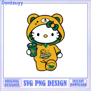Cute Hello Kitty SVG Design for Southeastern University Fans