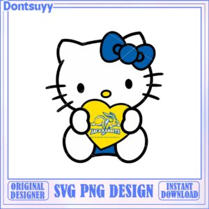 Cute Hello Kitty SVG Design for Jackrabbits Fans Downloadable