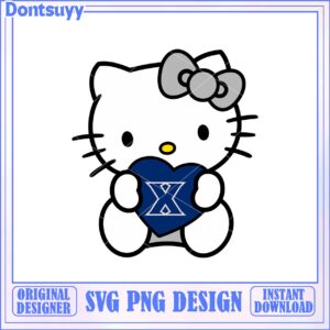 Cute Hello Kitty Holding Heart SVG File for Crafting Projects