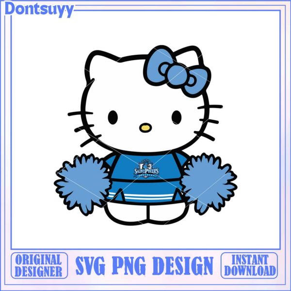 Cute Hello Kitty Cheerleader SVG Design for Instant Download