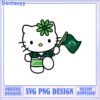 Cute Hello Kitty Character SVG Design with Heart Balloon Download