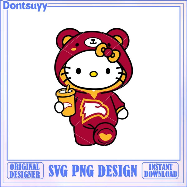 Cute Hello Kitty Bear SVG Downloadable Graphic Design PNG File