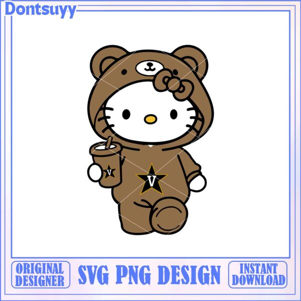Cute Hello Kitty Bear SVG File for Instant Download Design