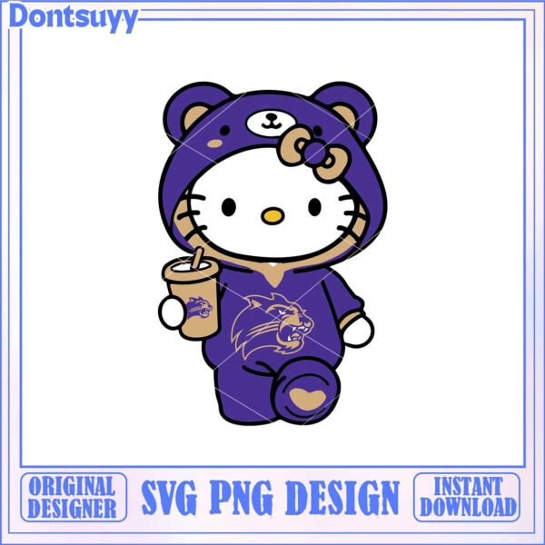 Cute Hello Kitty Bear SVG Design for Instant Download Crafting