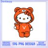 Cute Hello Kitty Bear Pajamas SVG Instant Download Design Art