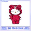 Cute Hello Kitty Bear Hoodie SVG Instant Download Design File