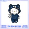 Cute Hello Kitty Bear Hoodie SVG Instant Download Design