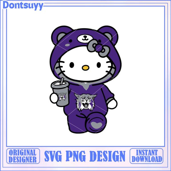 Cute Hello Kitty Bear Character SVG Clipart for Crafting