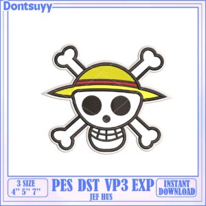 Instant Download Skull and Crossbones Embroidery Design PES Instant Download Skull and Crossbones Embroidery Design PES
