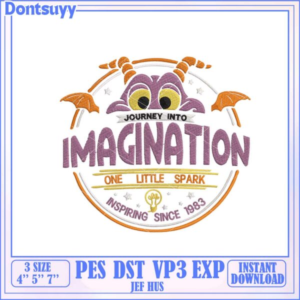 Imagination Journey Embroidery Design Instant Download Pattern