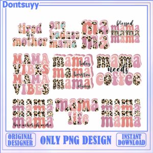 Cool Mama Vibes PNG Design for Instant Download Tired Mothers Gifts