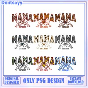 Colorful Mama Design PNG File Set for Instant Download Creative Use