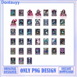 Colorful Halloween Themed PNG Designs for Instant Download Collection