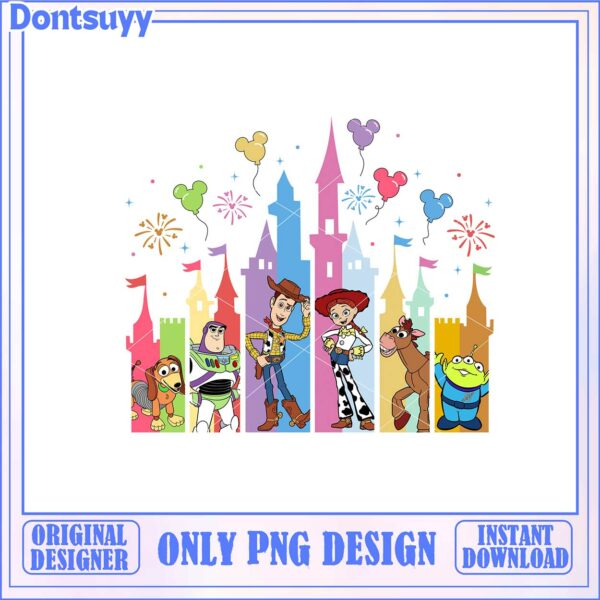 Toy Adventure Friends Castle Party PNG Instant Download Design